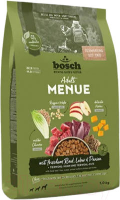 Сухой корм для собак Bosch Petfood HPC Menue Adult говядина с рожью и овсом / 5414001 - фото