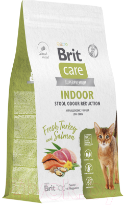 Сухой корм для кошек Brit Care Cat Indoor Stool Odour Reduction с индейкой / 5066117 - фото