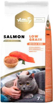 Сухой корм для кошек Amity Super Premium с лососем - фото