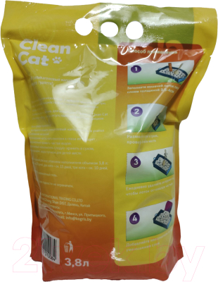 Наполнитель для туалета Clean Cat Силикагелевый ромашка