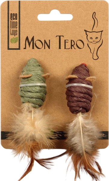 Набор игрушек для кошек Mon Tero Eco Мышь с кошачьей мятой / 51471 - фото