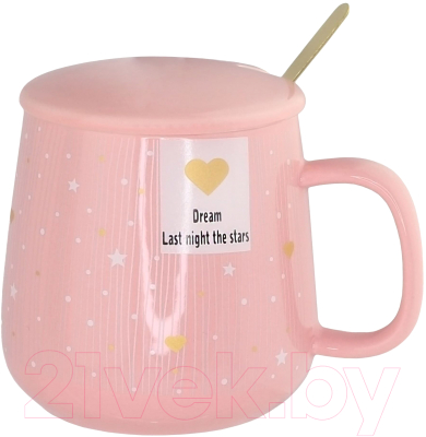 Кружка с ложкой Lenardi 315-045 - фото