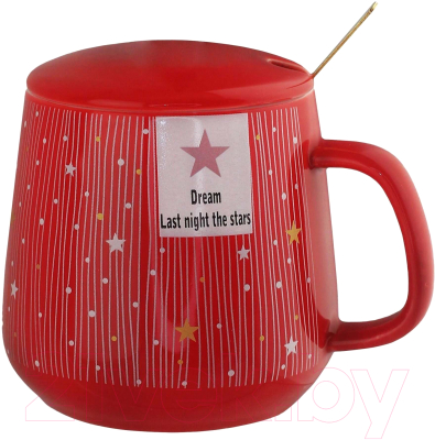 Кружка с ложкой Lenardi 315-046 - фото