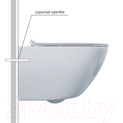 Унитаз подвесной с инсталляцией Berges Puma X Rimless / 043353