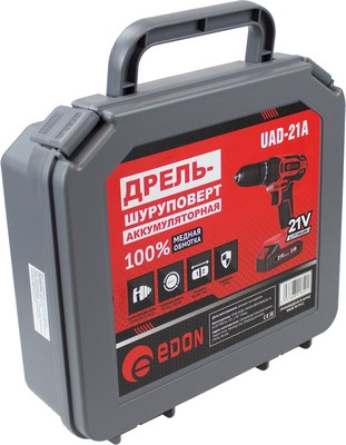 Аккумуляторная дрель-шуруповерт Edon UAD-21A / 24907