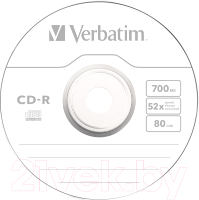 Набор дисков CD-R Verbatim Extra Protection 700MB / 43437