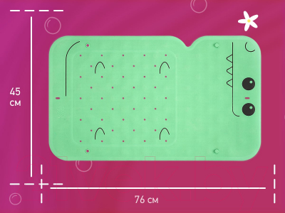 Коврик для купания ROXY-KIDS Дино / BM-4576-DIN