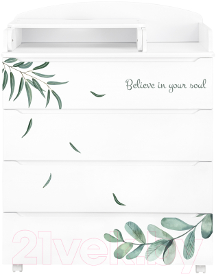 Комод пеленальный INDIGO Green Line с узким пеленальным столиком - фото