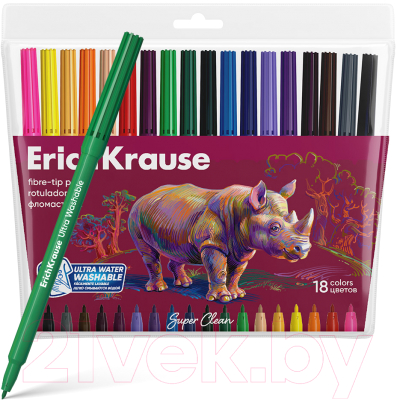 Фломастеры Erich Krause Safari Ultra Washable / 61837 - фото