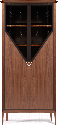 Шкаф с витриной Гомельдрев ГМ 1472Е Береза - фото