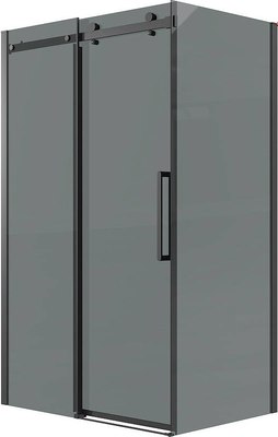 Душевая стенка Grossman Classic 90x195 / 200.K33.04.90.21.10 (черный матовый/стекло тонированное)
