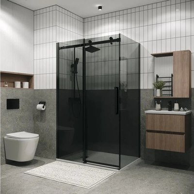 Душевая стенка Grossman Classic 90x195 / 200.K33.04.90.21.10 (черный матовый/стекло тонированное)