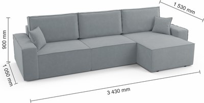 Диван угловой Mio Tesoro Бриз правый