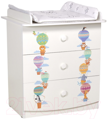 Комод пеленальный Фея Воздушное приключение 1380 / 0002801.9.20 - фото