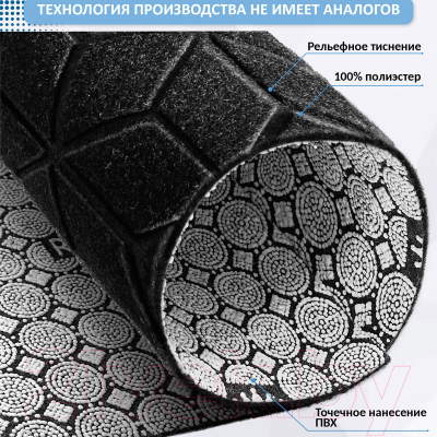 Коврик грязезащитный Shahintex Практик Соты антискользящий 60x90 / 846795
