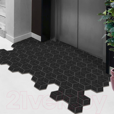 Коврик грязезащитный Shahintex Практик Соты антискользящий 80x120 / 846825