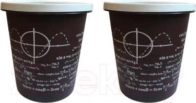 Корзина для бумаг No Brand 8801 Формулы 10л - фото