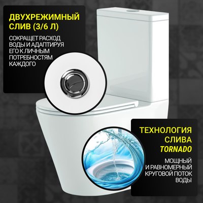 Унитаз напольный Saniteco KW-T005A-R