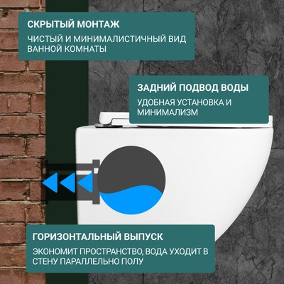 Унитаз подвесной Saniteco KW-9003W Single Hole