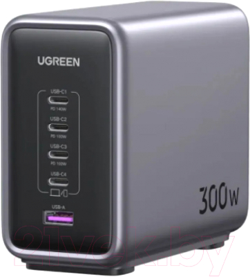 Зарядное устройство сетевое Ugreen Nexode CD333 300W 5-Port PD GaN Fast Charger EU / 90903B - фото