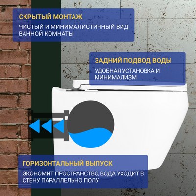 Унитаз подвесной Saniteco KW-9009W