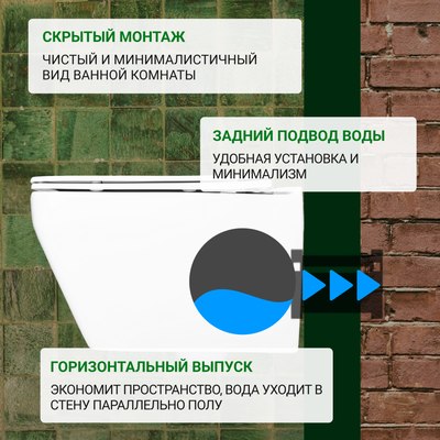 Унитаз подвесной Saniteco KW-9010W