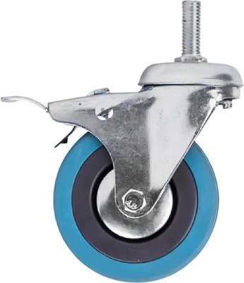 Колесо для тележки складской TOR SCtgb 55 125мм с болтом и тормозом (N) / 1043000 - фото