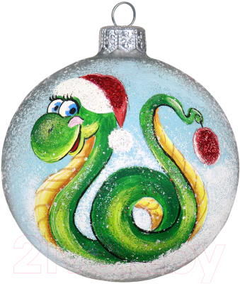 Шар новогодний Декарт Новогодняя змейка 8Ш0096 - фото