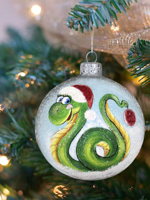 Шар новогодний Декарт Новогодняя змейка 8Ш0096