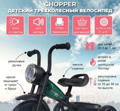 Трехколесный велосипед Chopper CH2G