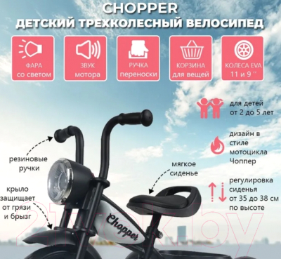 Трехколесный велосипед Chopper CH2W