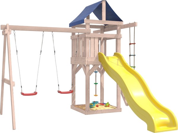 Игровой комплекс National Tree Company С качелями лодочка IgroWoods для улицы и дачи / ДНП-1 - фото
