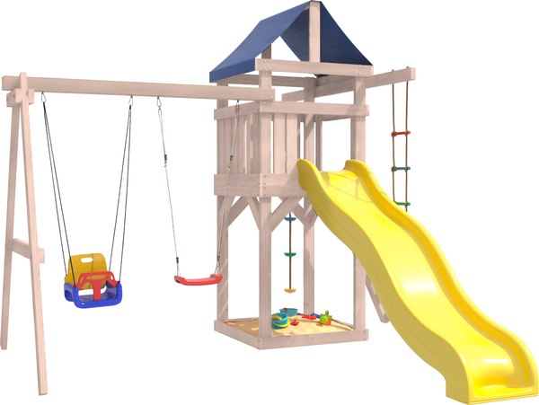 Игровой комплекс National Tree Company С качелями лодочка и 3 в 1 IgroWoods / ДНП-5  - фото