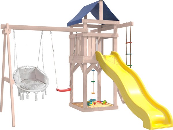 Игровой комплекс National Tree Company С качелями лодочка и креслом с подушкой IgroWoods / ДНП-10 - фото