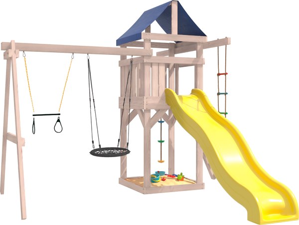 Игровой комплекс National Tree Company С трапецией и качелями гнездо IgroWoods / ДНП-14  - фото