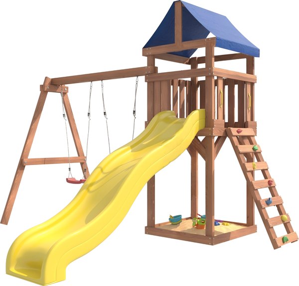 Игровой комплекс National Tree Company Классик с качелями лодочка IgroWoods / ДКП-1  - фото