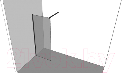 Душевая стенка Allen Brau Infinity 1 3.21013.BA / 323805 (серебро браш)