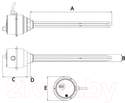 Тэн электрический Galmet 12кВт 6/4