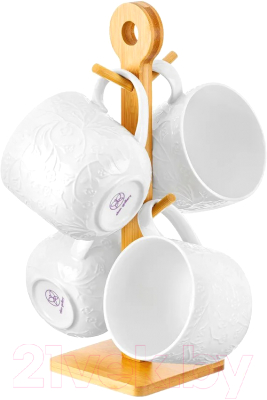 Набор кружек Elan Gallery Веточки-цветочки / 950292 - фото