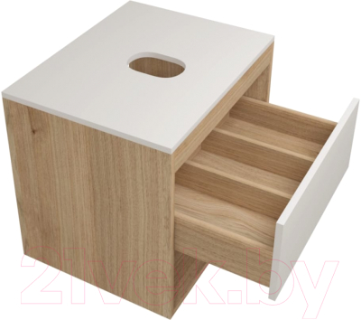 Тумба под умывальник Teymi Ritta 55 / T60519 (дуб эврика/белый матовый)