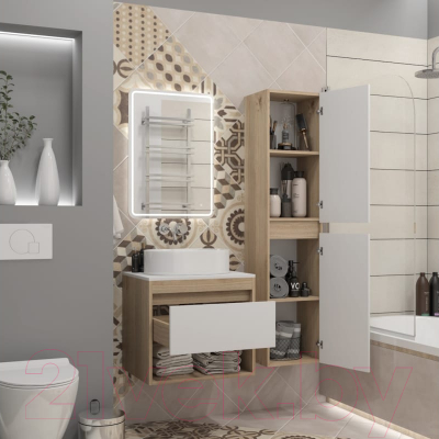 Тумба под умывальник Teymi Ritta 55 / T60519 (дуб эврика/белый матовый)