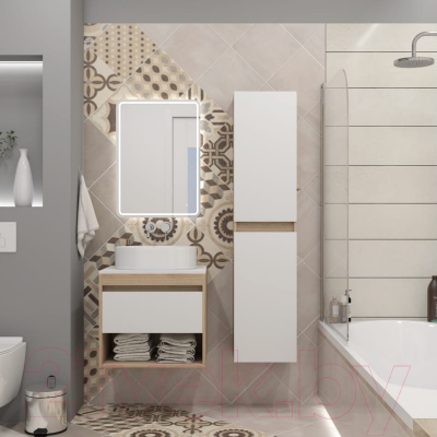 Тумба под умывальник Teymi Ritta 55 / T60519 (дуб эврика/белый матовый)