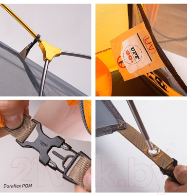 Палатка Naturehike NH18A095-D 20D / 6927595712818 (коричневый)