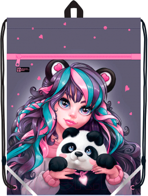 Мешок для обуви Феникс+ Девушка с пандой / 65721 - фото