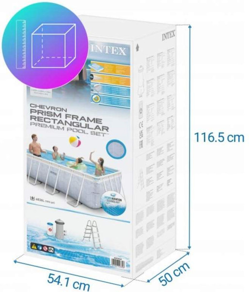 Каркасный бассейн Intex Prism Frame Chevron / 26780