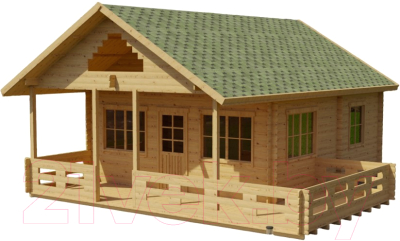 Дачный дом ДомБелКом ДС-4 6.0x6.0 - фото