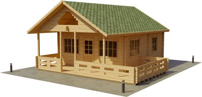 Дачный дом ДомБелКом ДС-4 6.0x6.0