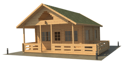 Дачный дом ДомБелКом ДС-4 6.0x6.0