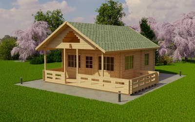 Дачный дом ДомБелКом ДС-4 6.0x6.0