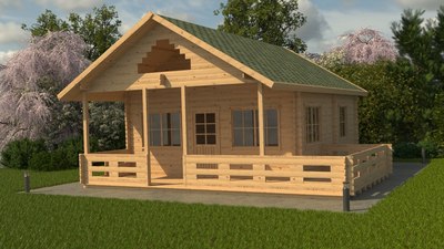 Дачный дом ДомБелКом ДС-4 6.0x6.0